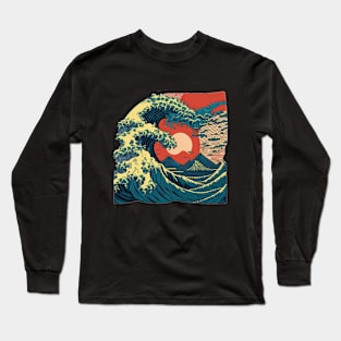 Japanese Wave Long Sleeve T-Shirt